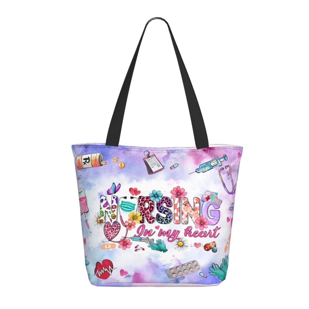 Nurse Tote Bag Work Top Zier Closure Nurse Work Bags Grocery Bag ;)